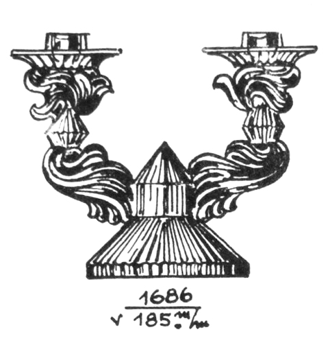 Libochovice 1686 candlestick