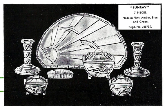 Sowerby Sunray trinket set